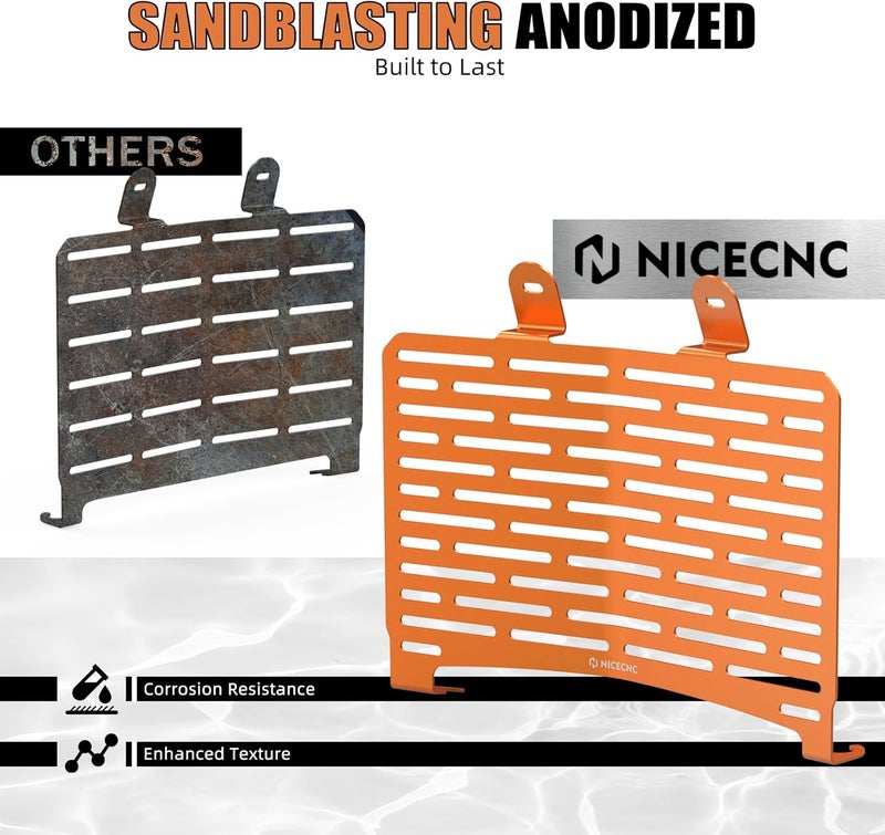 NICECNC Orange Radiator Protection Grille Radiator Shield Compatible with Harley Sportster S RH1250S 2021, 2022, 2023, 2024 - Image 5